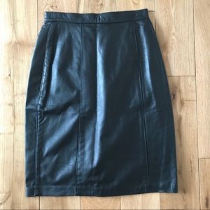 Comint vintage pencil leather skirt